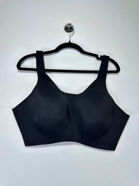 Knix Padded V Neck Wireless Bra Black Smooth Support Size 8